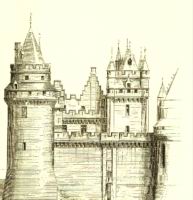 Pierrefonds - Chateau - Vue laterale (dessin par Violet le Duc)